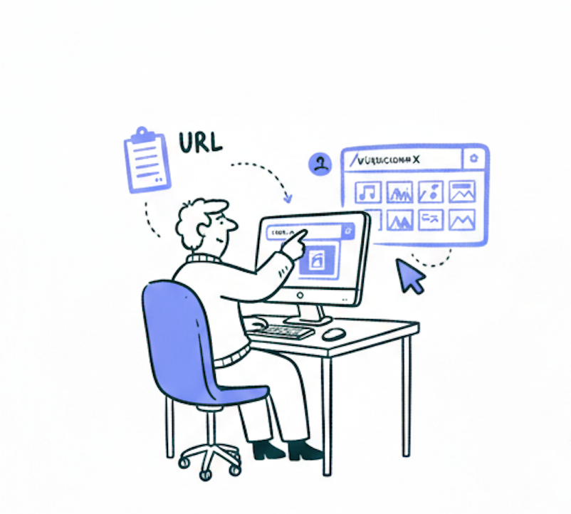 Copiar la URL del música